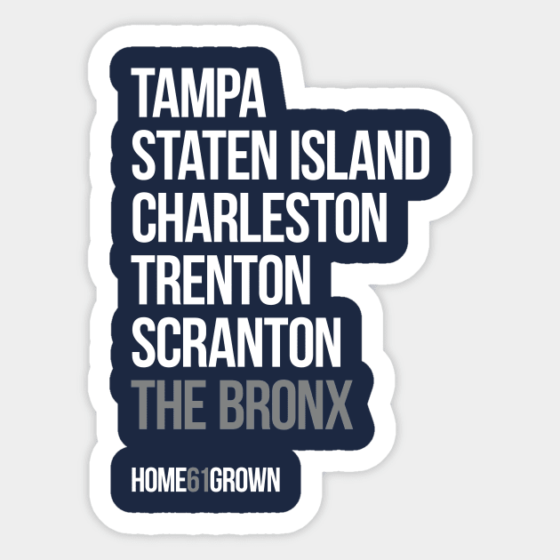 "Homegrown Series" The Bronx: D Sticker by alanduda